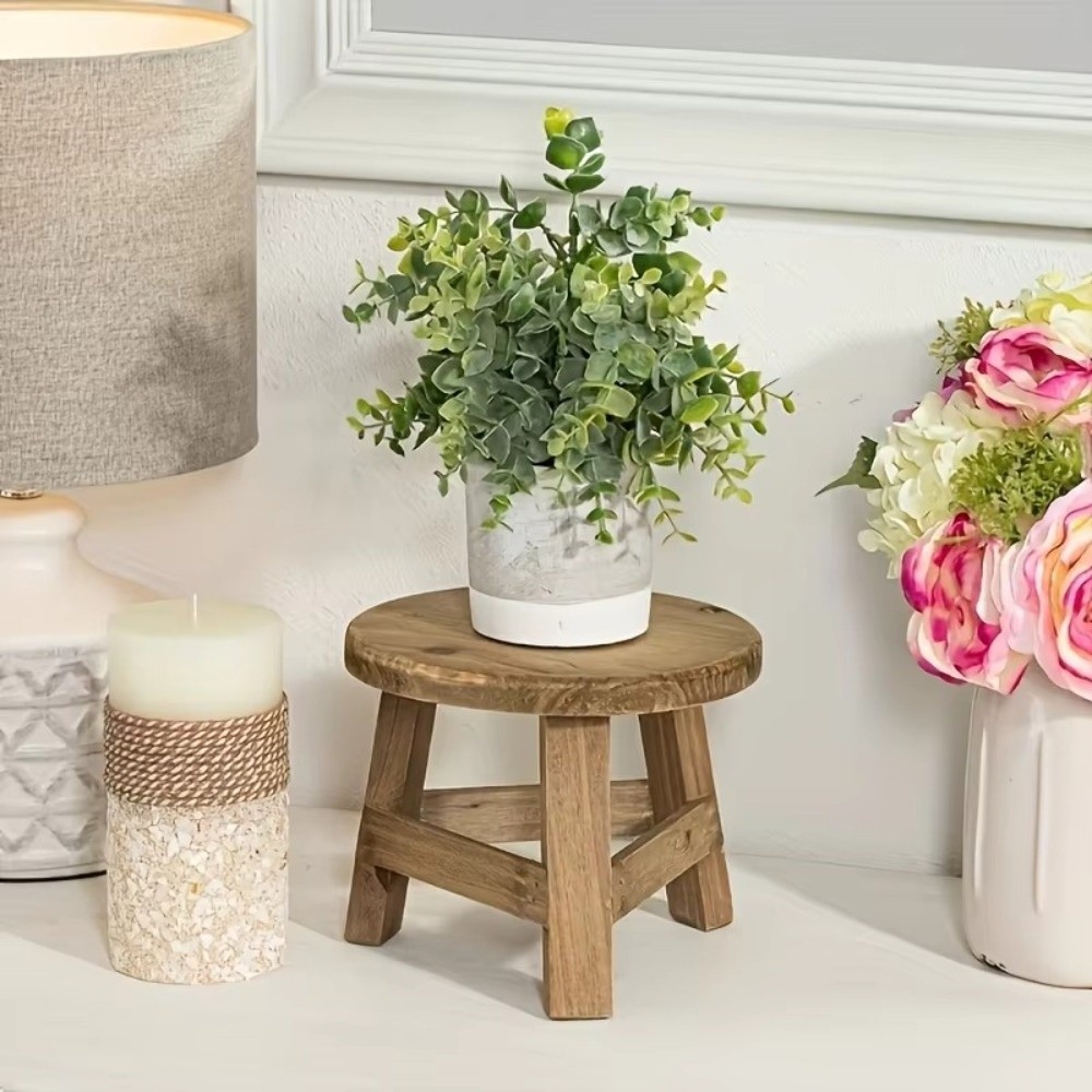 Bonsai Garden Display Stands - Mini tabouret en bois présentoir de