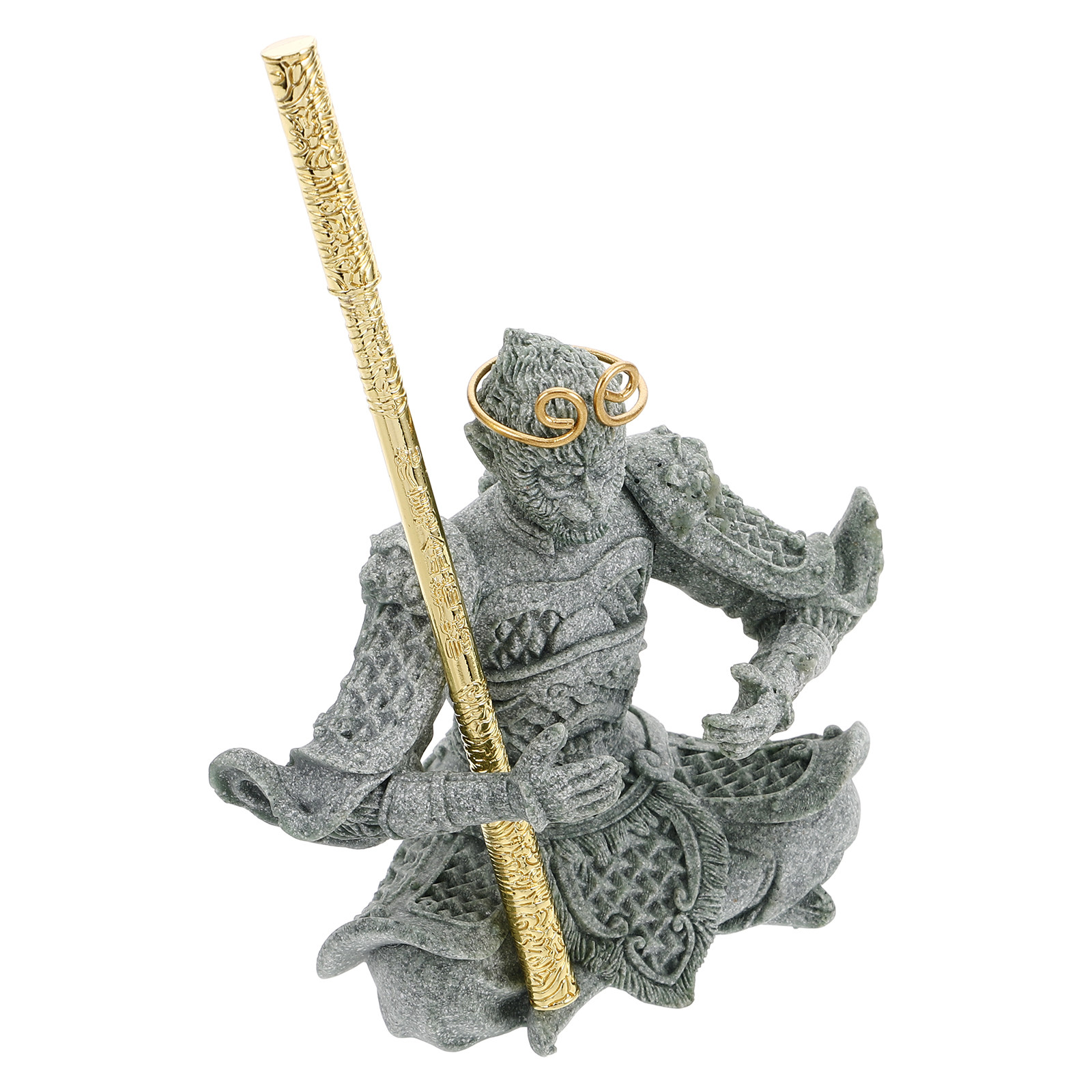 Bonsai Garden Desk - Statue artisanale en grès Wukong, ornement