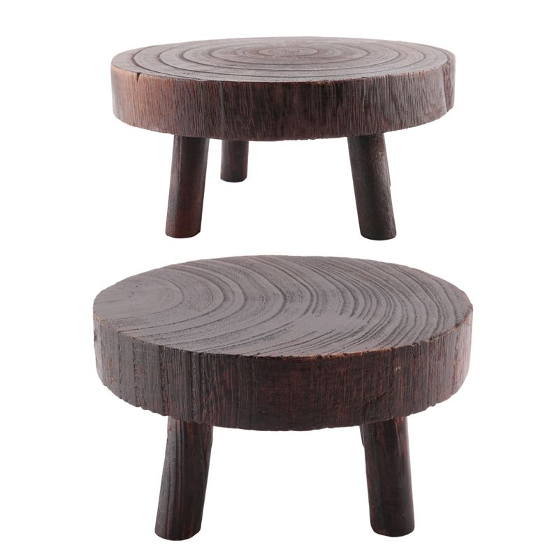 Bonsai Garden Display Stands - ABHU Lot de 2 mini tabourets