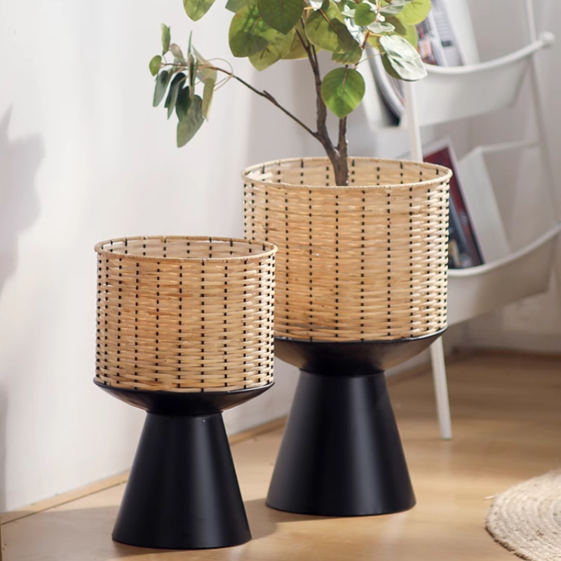 Pot de fleur en rotin tissé, p - Bonsai Garden Display Stands avis et prix