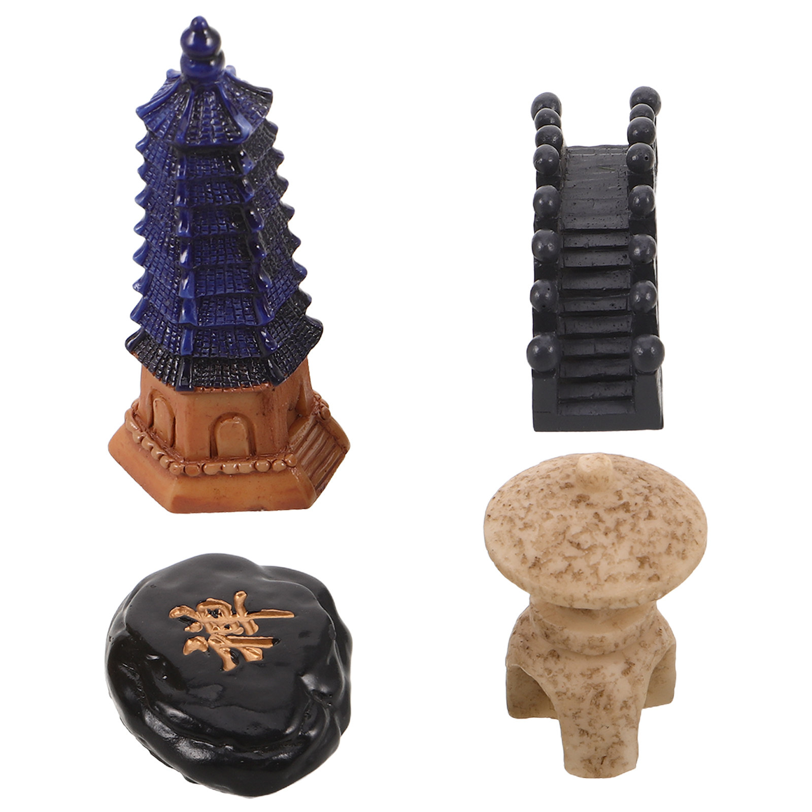 Ensemble de 4 mini statues de  - Bonsai Garden Desk avis et prix