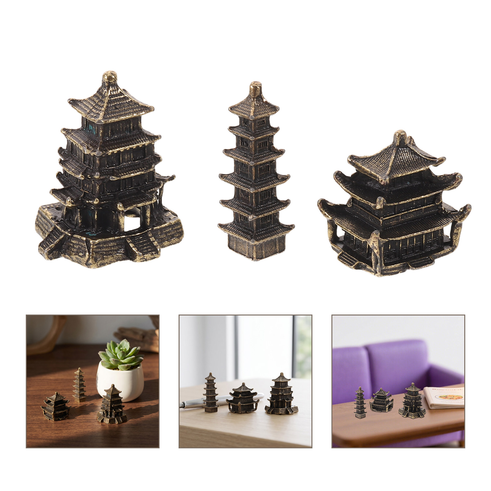 Lot de 3 pavillons Feng Shui e - Bonsai Garden Desk avis et prix